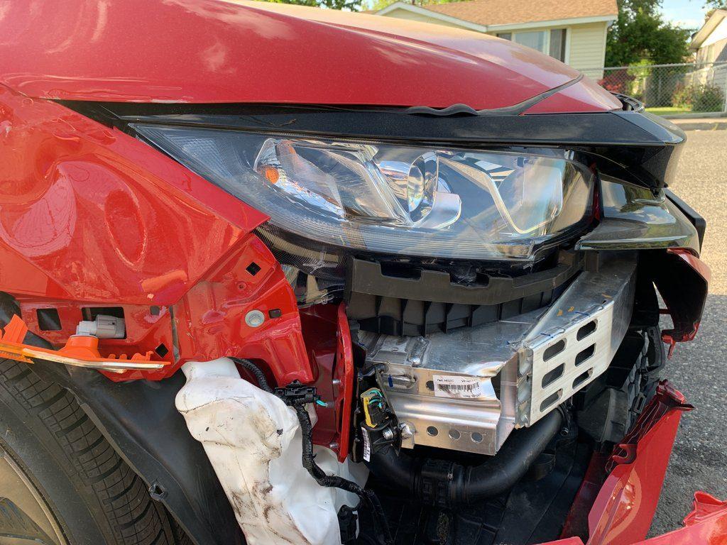 damaged car